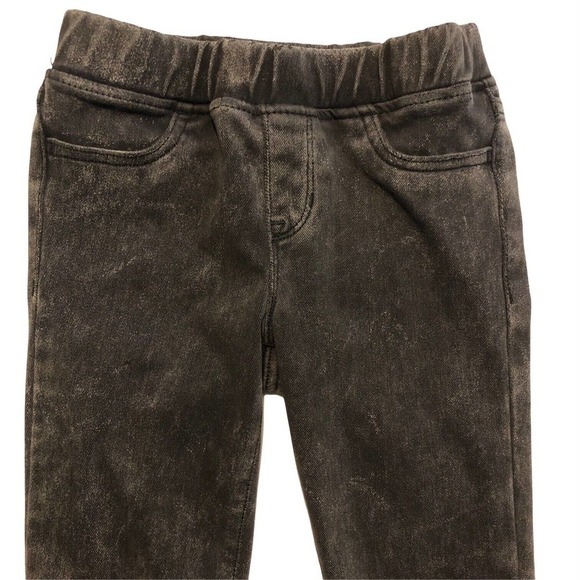 Gap Denim Girl Stretch Jegging SZ 8 Regular Black DistressWash Pull On Easy Off - Picture 2 of 9